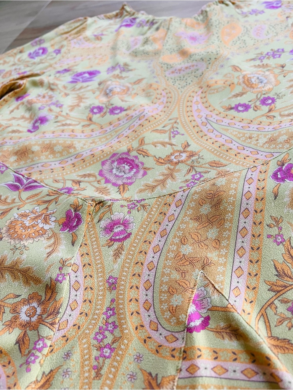 Spell Designs Belladonna Romper XS Dusty Olive Floral Open Back Tassel Boho $229 - Picture 6 of 12